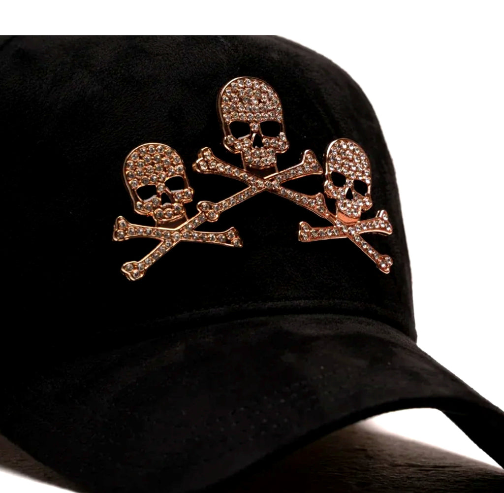 BARBAS HATS "ROSE GOLD SKULLS 24K"